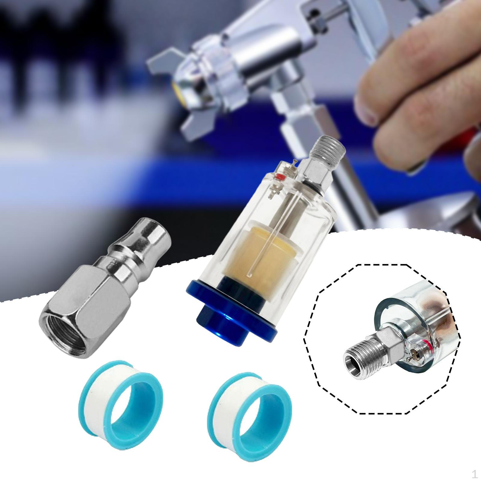 

Oil Water Separator 1/4 inch NPT Moisture Includes 2 PTFE Tapes Protect Pneumatic Tools Style A