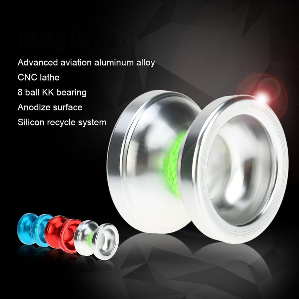 Professional     T6   Aluminum Alloy Metal   8   KK Bearing with String for Kids Silver