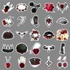 50 Rose Gothic Stickers: Dark, Sweet, Cool Style for Fridge, Phone, Guitar, Journal