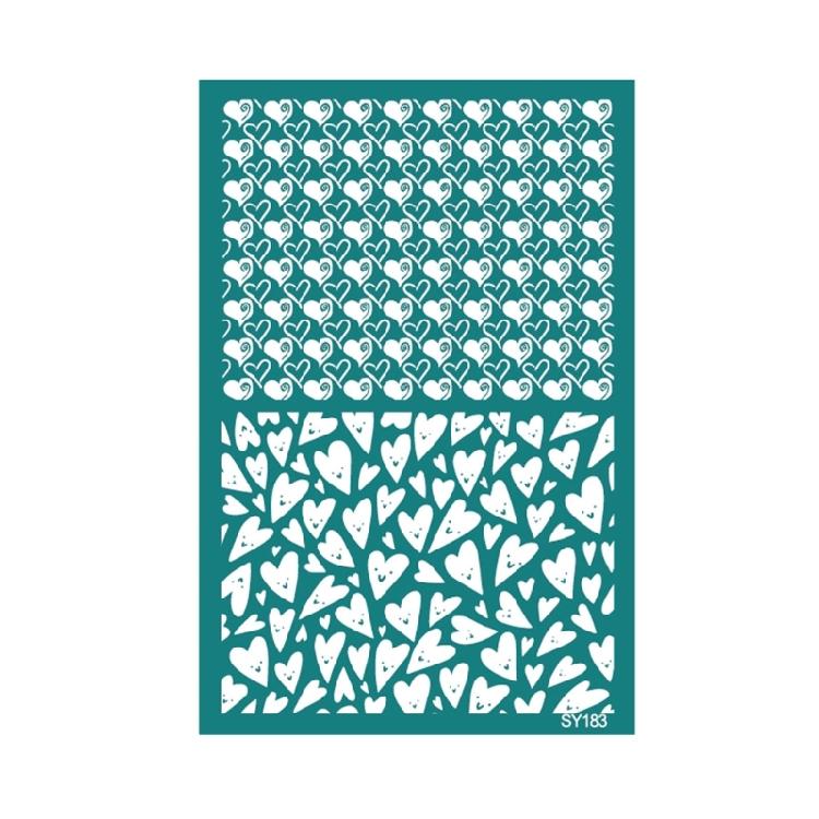 Valentines Day Silk Screen Stencils Reusable Earrings Screen Printing Stencils Lovely Heart Mesh Transfers Stencils