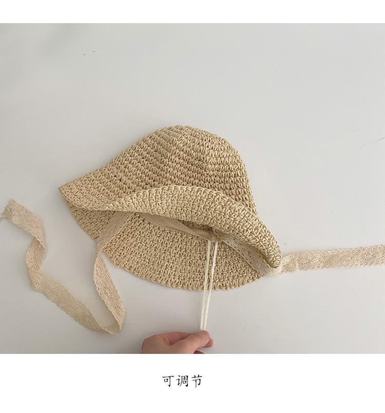 Korean style straw hat for little girls from 1 to 6 years old, sun protection, Korean style