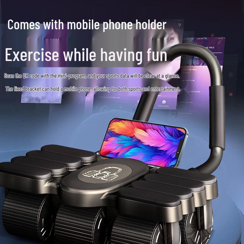 TLXT Smart Dual-Wheel Automatic Rebound Abdominal Core Trainer with Elbow Support