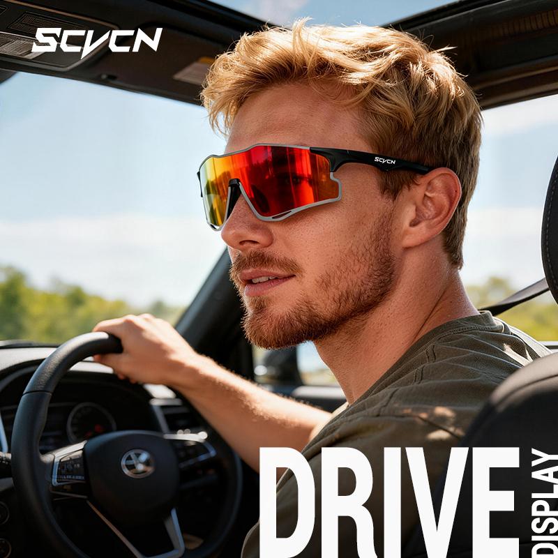 SCVCN Cycling Sunglasses for Men Fashion Cycl UV400 Eyewear Sports MTB Outdoor Goggles Bicycle UV400 Women Glasses Sunglasses