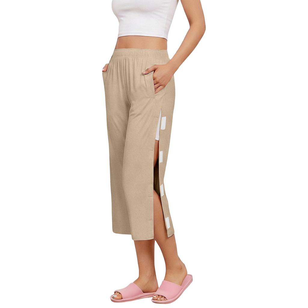 Pantalon Court Post-Opératoire pour Femme Avec Ouverture Latérale Complète Pour les Soins