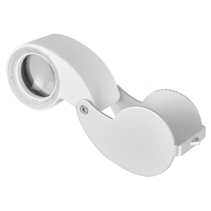 1 Set 40X 60X Foldable Magnifying Glass With Uv Led Lights Illuminated Magnifier For Jewelers Gems Coin Rechargeable Magnifier