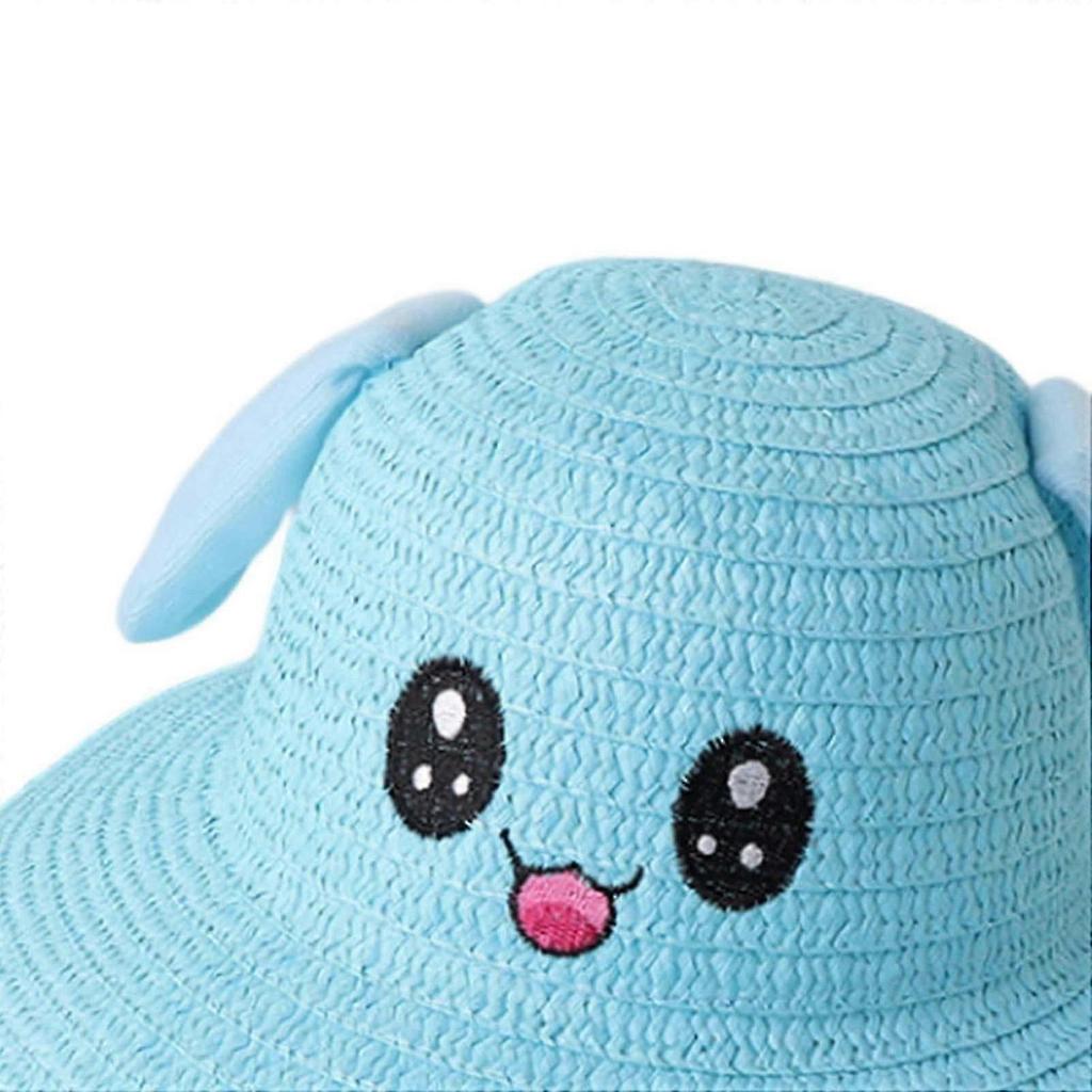 Bunny Ears Straw Hat Hat Cartoon Cute Comfortable Sun Protection Cute Children