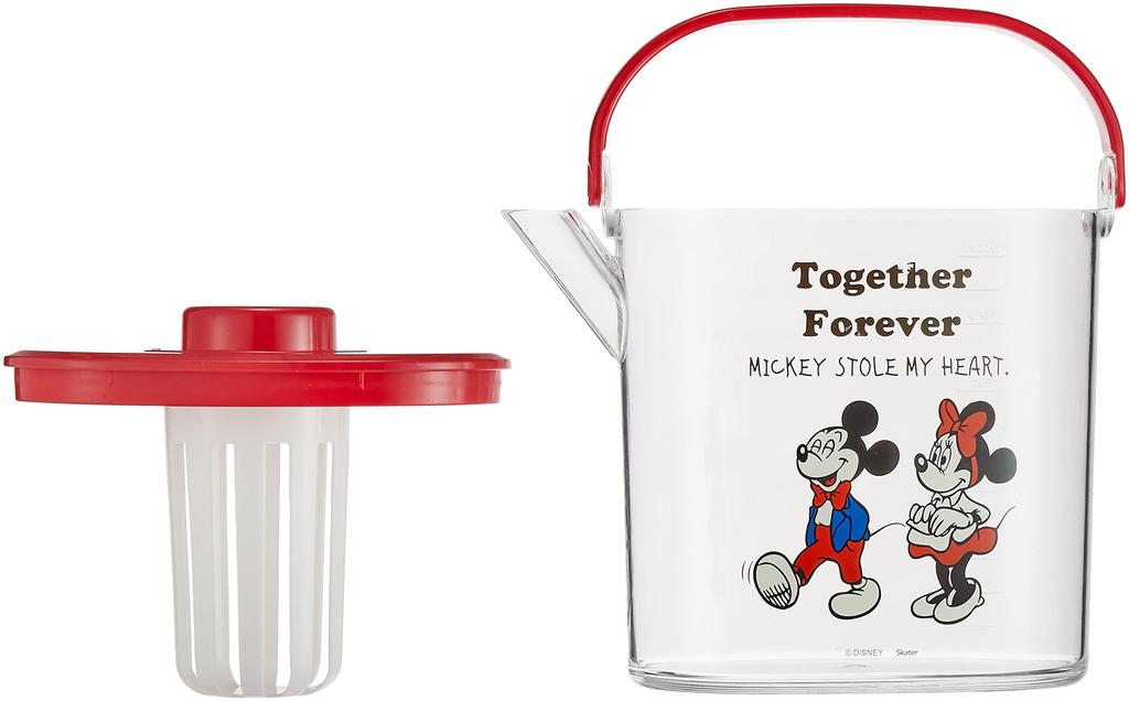 Skater Mickey Freunde Comic Disney Kaltteekanne mit CM10 & 1,2L Hitzebeständigem Sieb,