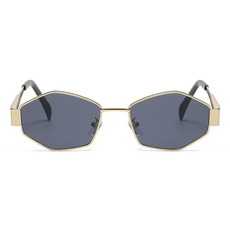 Star sunglasses women's summer cat eye retro Internet celebrity glasses men's polygonal anti-ultraviolet advanced sense sunglasses