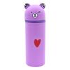 Silicone Pencil Case Bear Shaped Portable Pencil Pouch Cute Stationery Organizer for Pen Rulers Makeup Brushes Students School Supplies