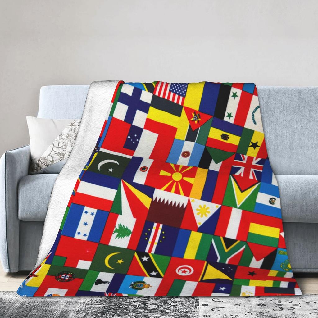 Flags Of All Countries (12) Blanket Quality Warm Soft Throw Blanket Winter Girls Boys Bedroom Comfortable Bedspread