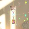Diamant Kjærlighet Stjerne Sommerfugl Hengende Glassprismer Fargerikt Krystallanheng Vindu Hage