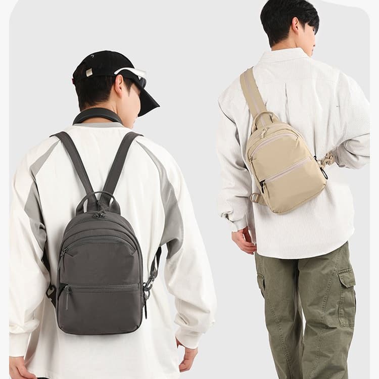 Zainetto mini in nylon leggero borsa al seno