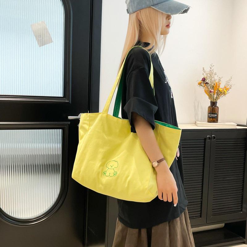 Nová velkokapacitní taška tote Dámská módní plátěná taška přes rameno