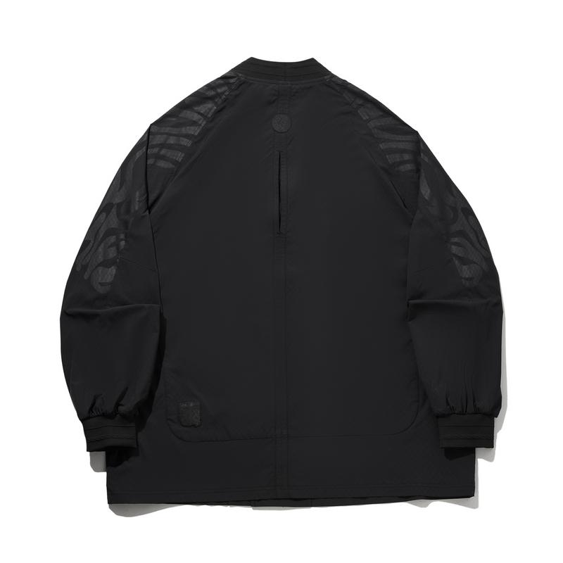 Li Ning X Jackie Chan Collaboration Kung Fu Series New Chinese Style Casual Jacket Unisex Jackets Black AFDWA73-2