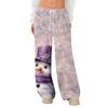 Women's Fleece Wide Leg  Elastic Waist Drawstring Loose Pants Drawstring Pajama Pants Sleepwear Trousers