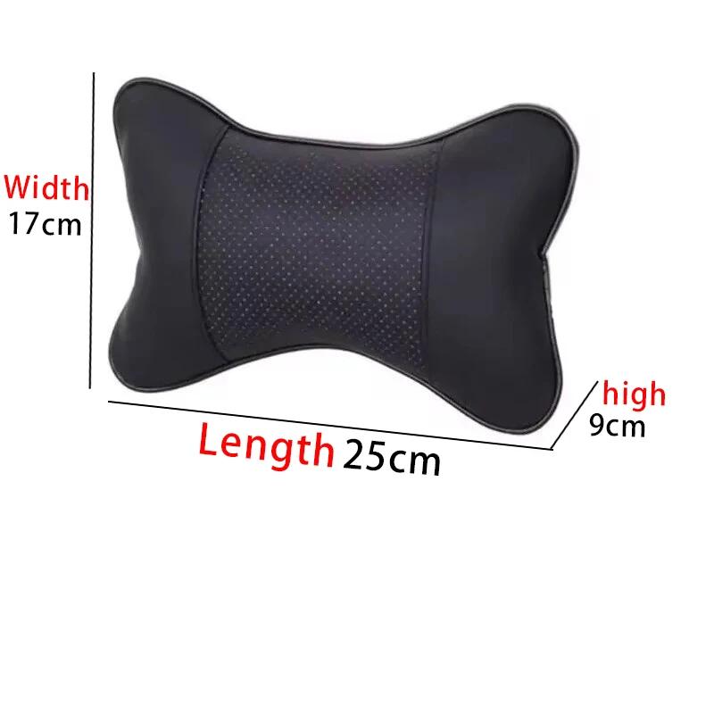 Araba Boyun Yastıkları Her İki Tarafı Pu Deri 1 Adet Paket Baş Desteği Baş Ağrısı Giderici Dolu Elyaf Evrensel Araba Yastığı