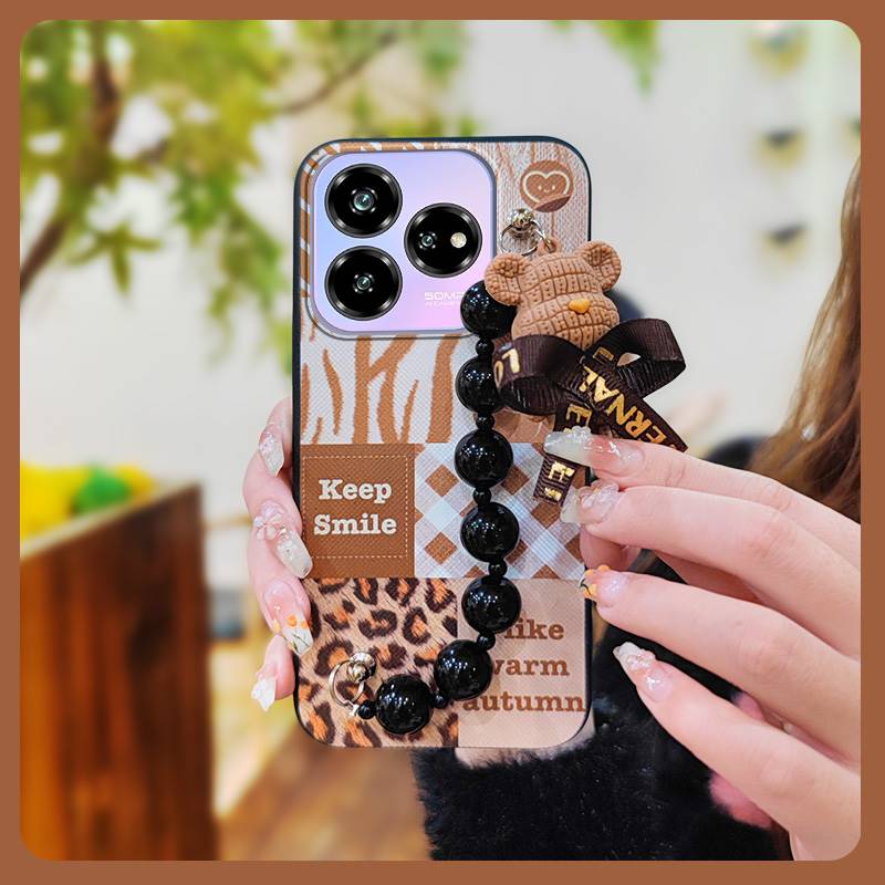 Cute Simplicity Phone Case For ZTE Blade V60 Design/Axon 60 Lite Protective Case Bear Bracelet Dirt-resistant Anti-knock