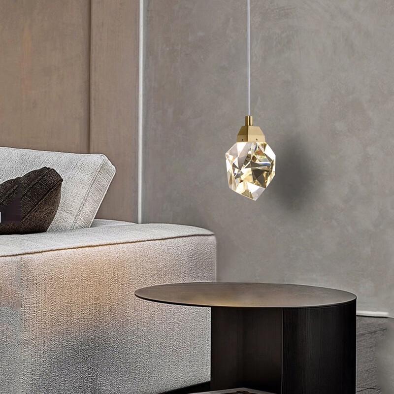 NuFeng Modern Bedside Crystal Pendant Light