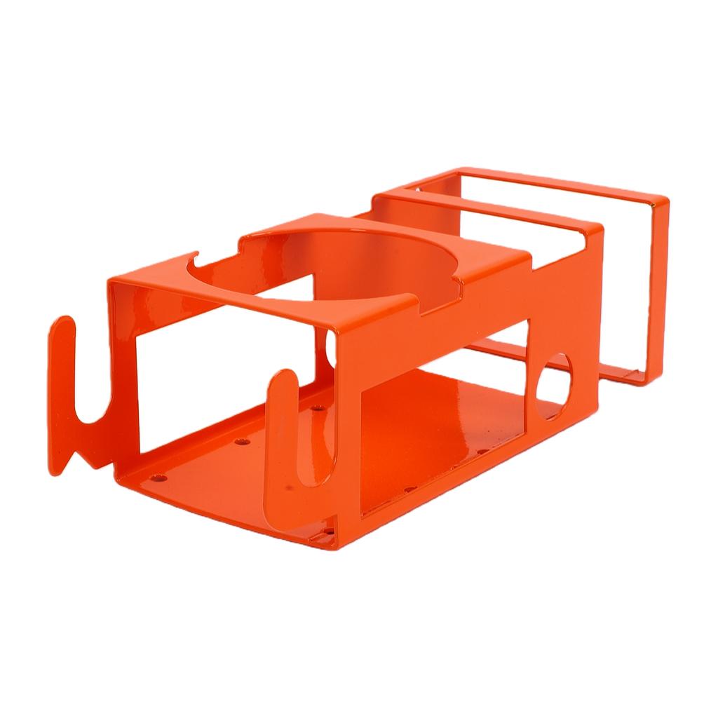 Orange Mug Drink Holder Wall Mounted Mug Cup Holder Multifunctional Metal Storage Bracket for Garage Workshop