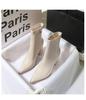 Elegant French Pointed High Heels: Spring/Autumn Korean Ankle Boots 2025, Chunky Heel Short Boots