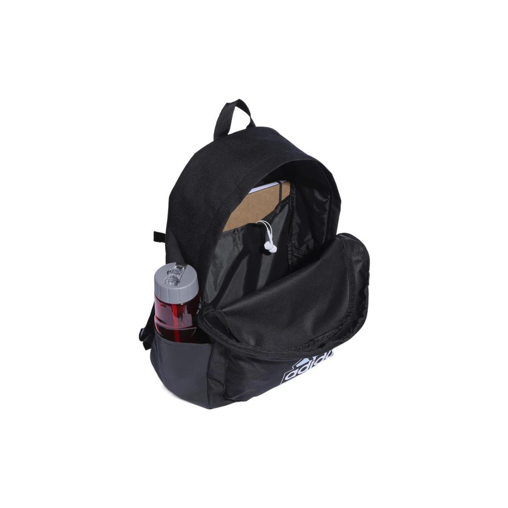 Adidas Essential Large Logo New Sports Polyester Backpack Unisex Backpack Black Blue HR9625