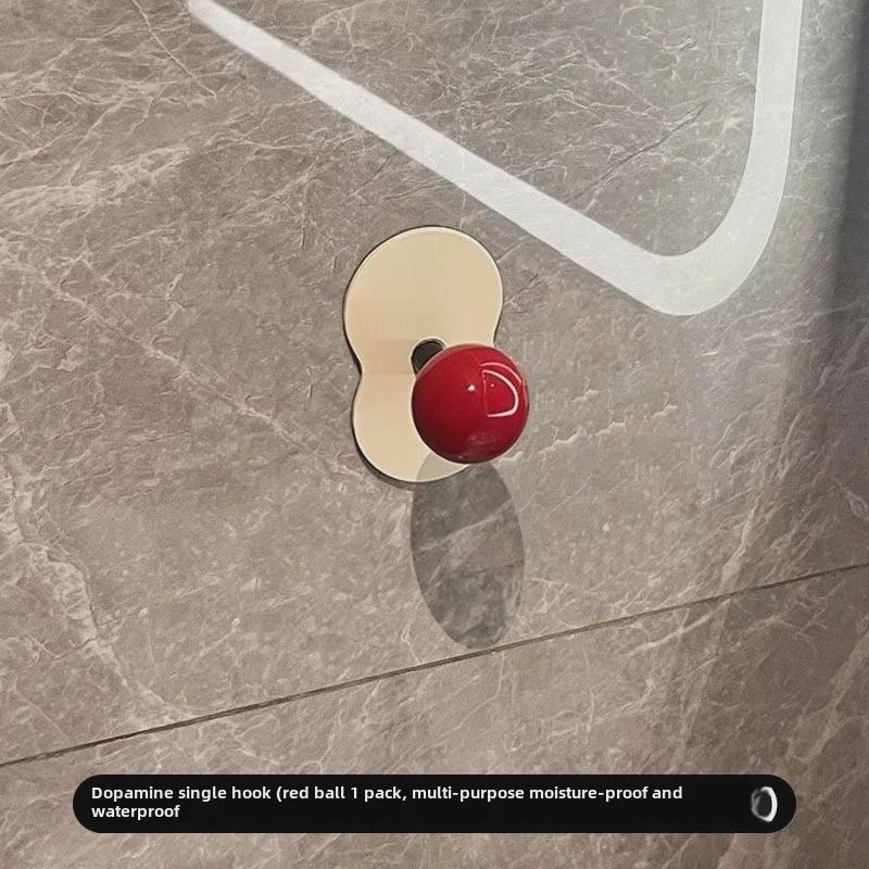 Punch-Free Adhesive Bathroom Towel Hook - Strong, Wall-Mounted, Creative Storage Solution