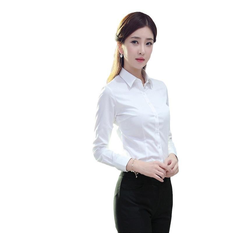 Dámská společenská košile s dlouhým rukávem - jaro/podzim obchodní oblečení