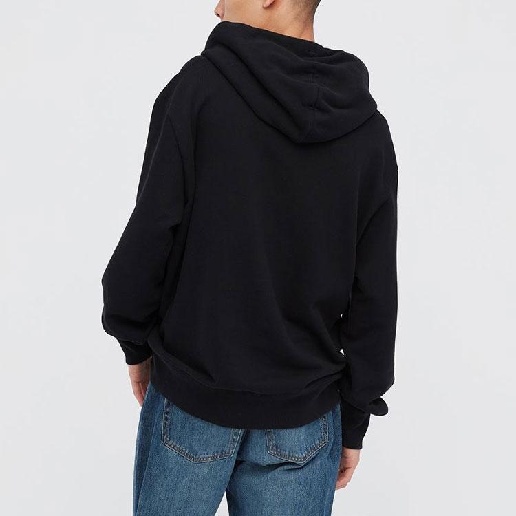 Uniqlo X Jeff Koons Logo Print Long Sleeve Cartoon Pullover Sweatshirt Unisex sweatshirt Black 443544-09