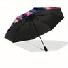 1pc Galactic Wolf Automatic Folding Umbrella - 3 Folding Design, Vivid Cartoon Pattern, Suitable for Outdoor Activities, A Gift for Fans In All S