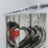 Abstract Heart Shower Curtain - Modern Bathroom Decor