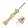 Threader Needle with Wooden Handle Embroidery Punch Grandmother DIY Fun Tool
