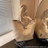 Embroidered Dachshund Canvas Bag Female Large Capacity Student Class Tote Bag Casual Versatile Shoulder Commuter Tote Bag
