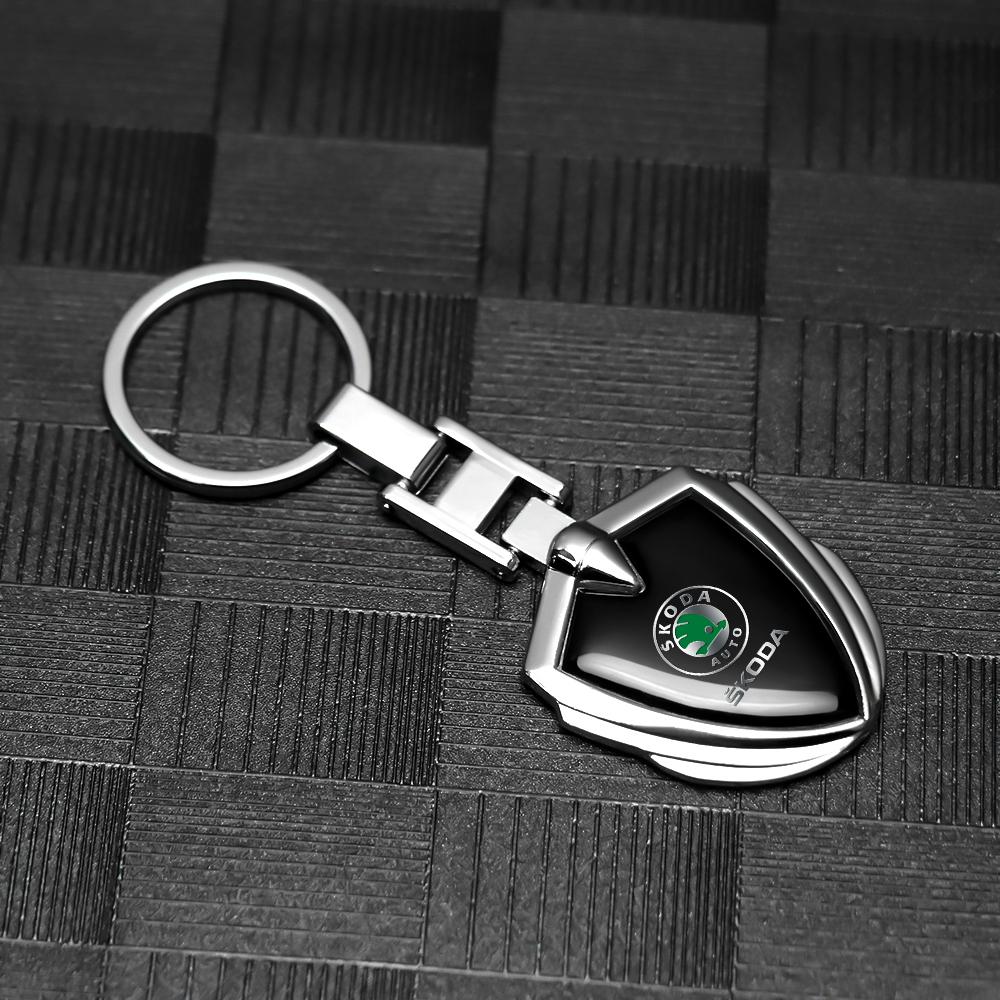 Metal Car Styling Keychain Key Rings Decoration Accessories For Skoda Rapid Fabia Octavia Yeti Superb VRS VII Kodiaq Scala Karoq kybf34