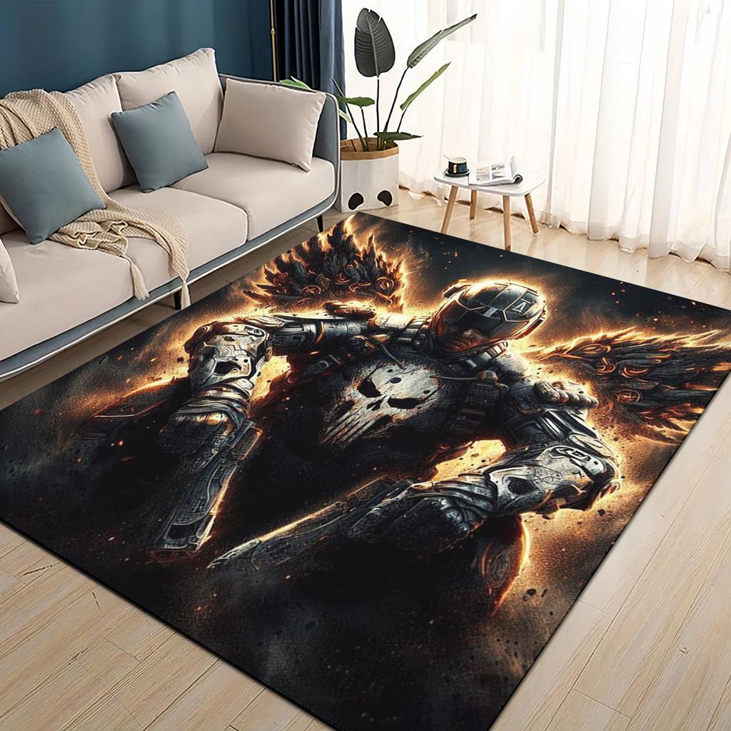 COD 27 Style New Call of Duty Ghost Simon Gun Games Carpet Rug for Living Room Bedroom Home Sofa,Kids Play Non-slip Floor Mat