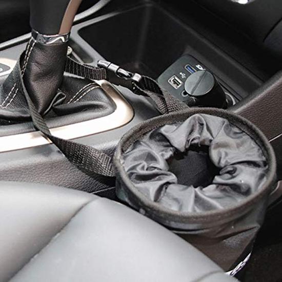 IPELY Universal Car Garbage Bag Back Seat Headrest Litter Trash Garbage Can (Black)