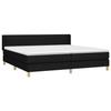 3130459 vidaXL Lit à sommier tapissier avec matelas Noir 200x200 cm Tissu