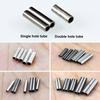 250/300/500pcs Copper Double Single Crimping Loop Sleeve Barrel Crimp Sleeves Fishing Line Crimp Wire Leader Fishing Accessories