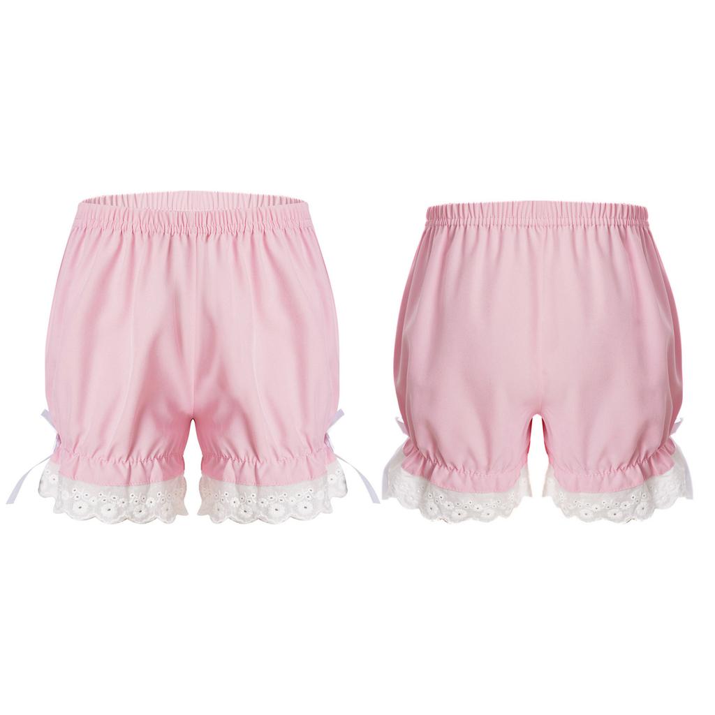 Kids Girls Bloomers Pettipants Elastic Waist Pumpkin Shorts Summer Solid Color Safety Bottoms