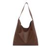 Sensation bag commuter tote bag women's new trendy solid color texture shoulder bag popular underarm bag