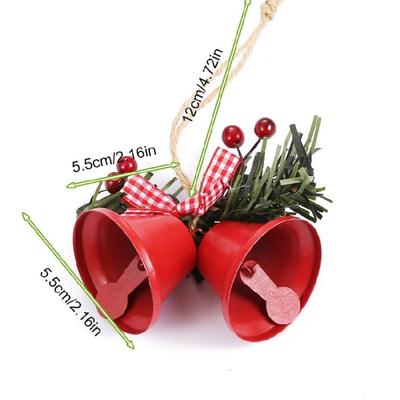 Christmas Bell Hanging Ornament Christmas Tree Bell Decoration for Door Window Christmas Tree Holiday Party Decoration