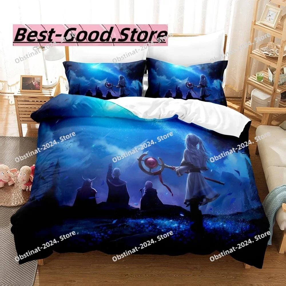 Frieren Beyond Journeys End Bedding Set Single Twin Full Queen King Size Bed Set Kids Bedroom Duvetcover Sets bed s set