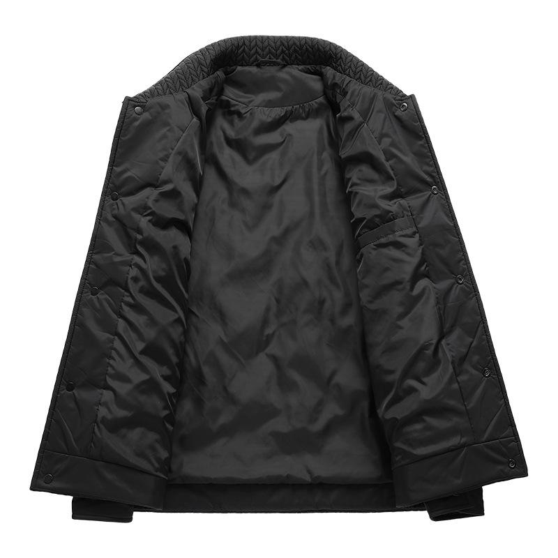 Winter Down Jacket Men's Wheat Ear Splicing Tooling Shirt