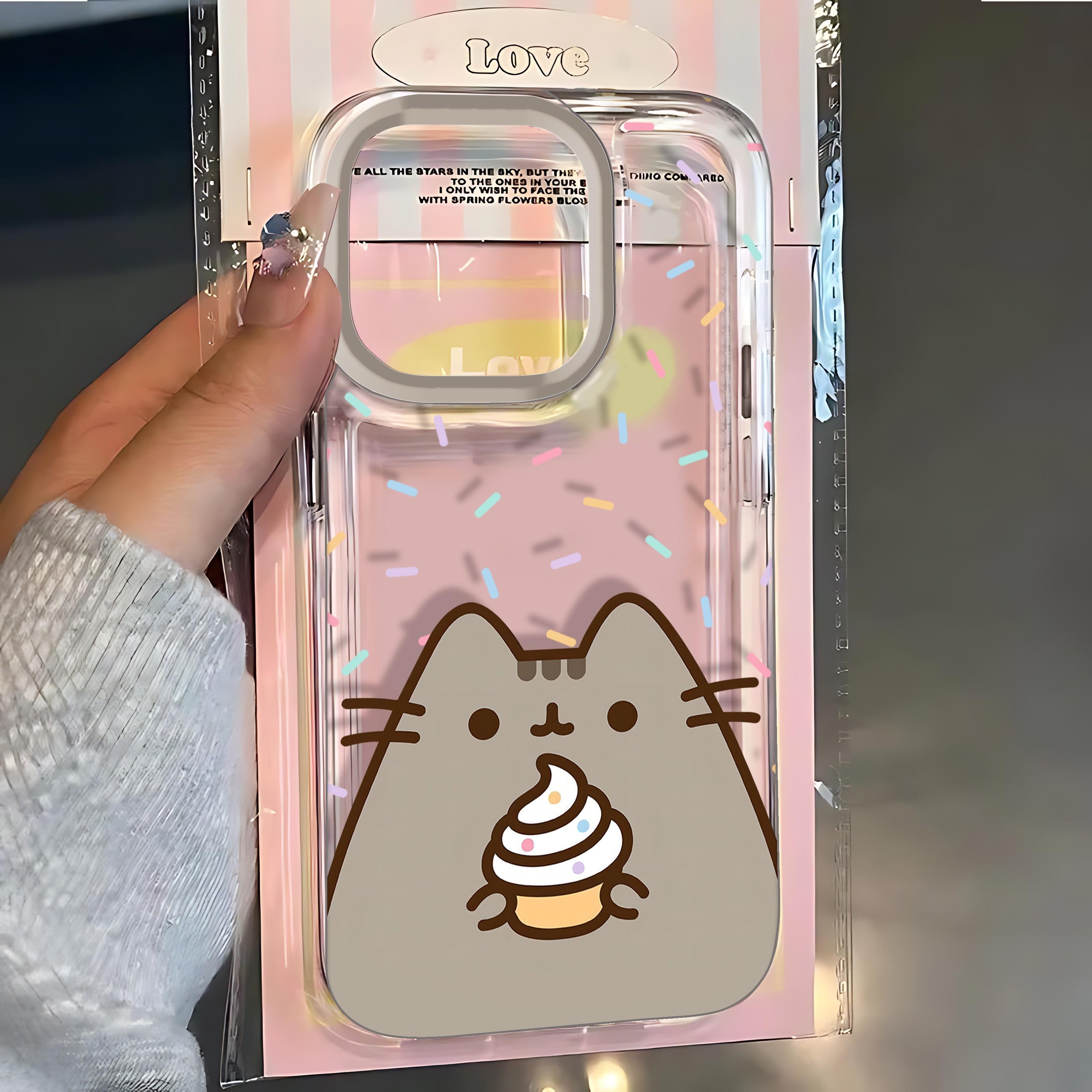 

ГОРЯЧИЙ Мультяшные пончики P-Pusheens Кошка Чехол для телефона Для iPhone 17 16 16e 15 14 13 12 Mini Pro Max X XR XSMax 7 8 Air Plus Прозрачный iPhone 16e