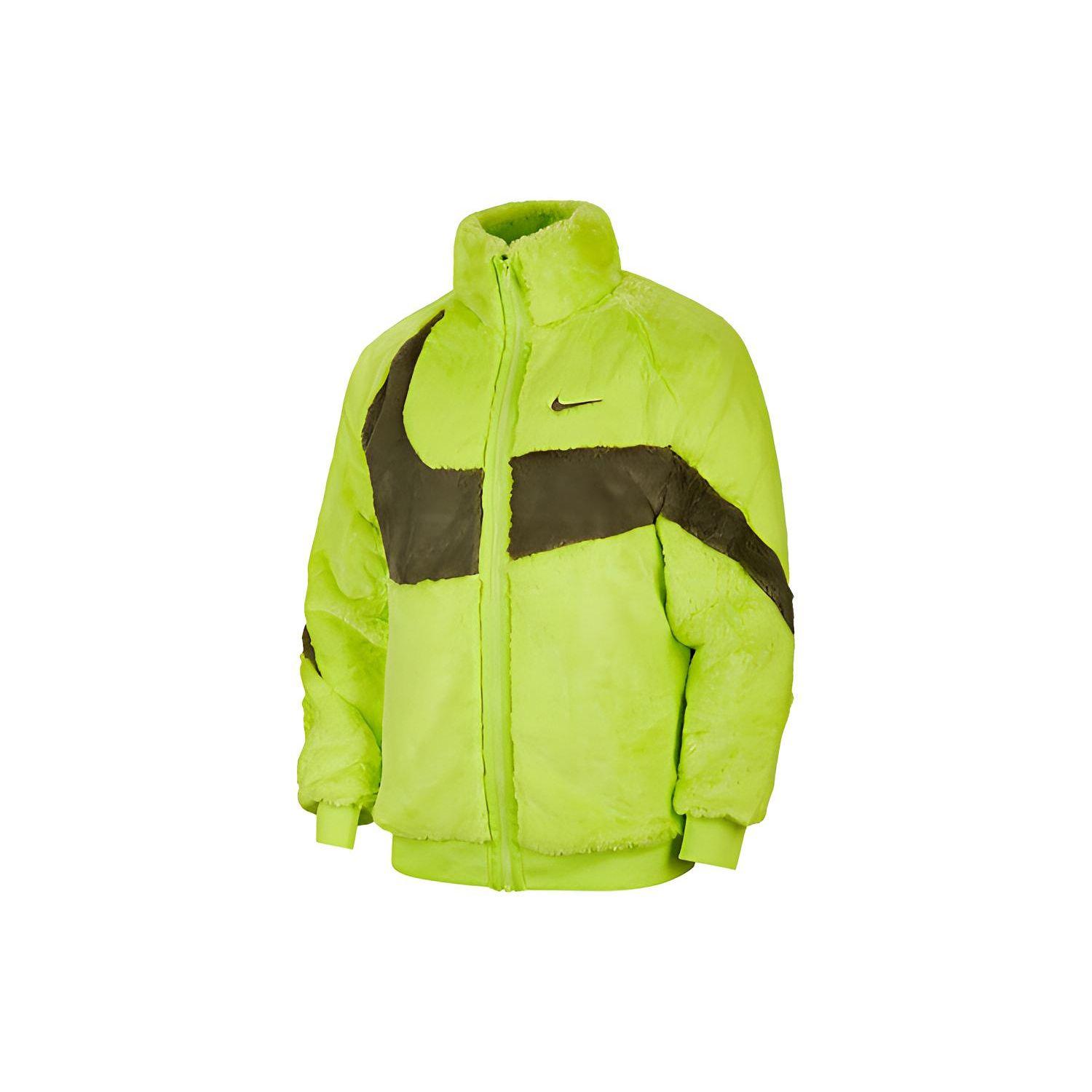 

Nike Sportswear Swoosh Logo Бархатная куртка из искусственного меха норки обычного кроя Мужская верхняя одежда Зеленая DH6685-322