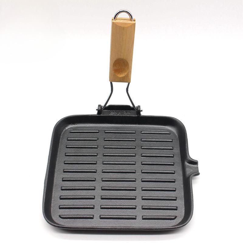 Non-Stick Cast Iron Steak & Fish Pan with Anti-Scald Handle Default