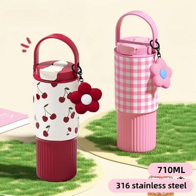 710ML Wasserflasche 316 Edelstahl Vakuumbecher Thermosflasche Isoliert Heiß & Kalt Thermobecher Büro Outdoor