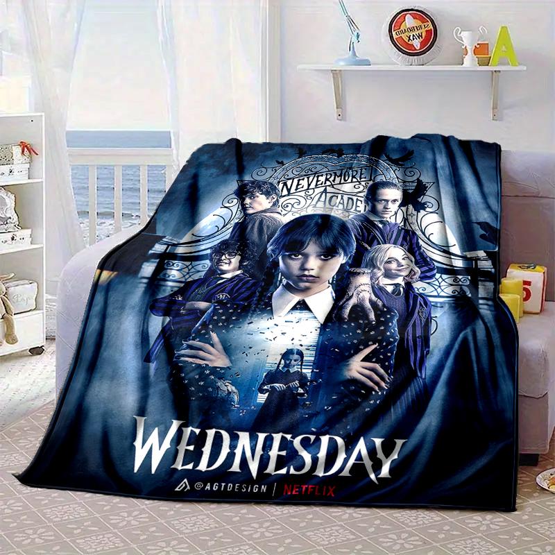 Mittwoch Gothic Decke Flanelldecke für Bett, Sofa, Camping, Wandern, Picknick Zubehör, Geschenk für Familie Fan Geschenke