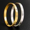 Elegant Titanium Steel Women's Bracelet: Non-Fading Stainless Steel with Diamond Inlay
