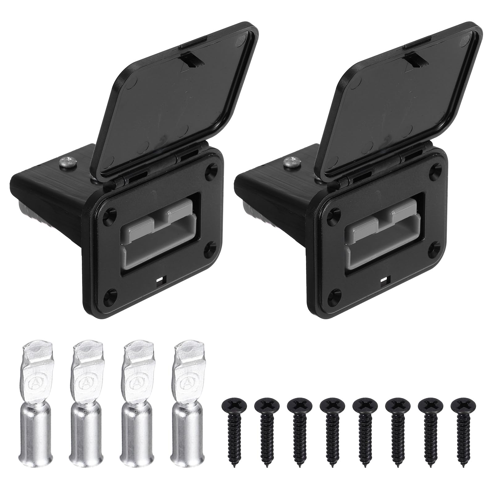 

uxcell 120A Панель для монтажа утопленной вилки, 2AWG, 4AWG, 6AWG Утопленная монтажная пластина, серый