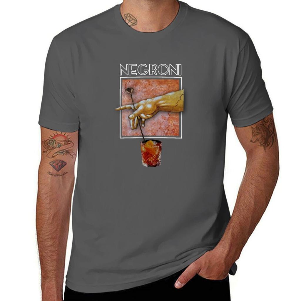 Negroni Classical Fine Art Bartender Tshirt Big And Tall Loose Fit Tshirt